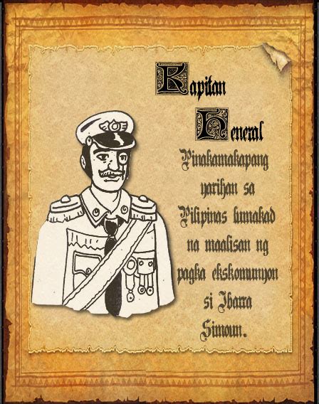 kapitan heneral el filibusterismo.